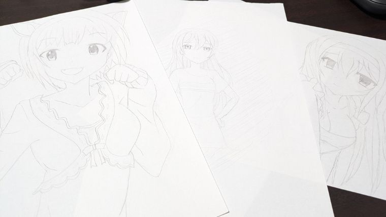 模写を超していた時の紙